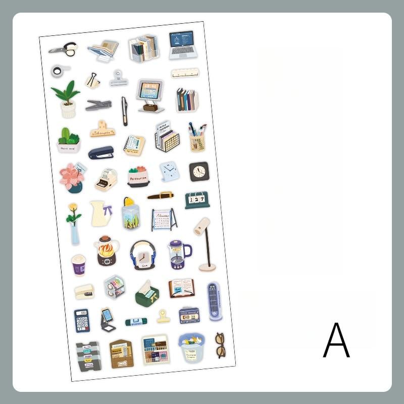 Cute Mini Daily Life Decorative Stickers | Food Stationery Travel Home Office Aesthetics Stickers | Bujo Journal Planner Supplies