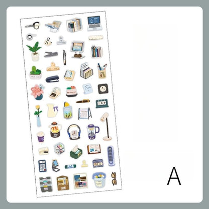 Cute Mini Daily Life Decorative Stickers | Food Stationery Travel Home Office Aesthetics Stickers | Bujo Journal Planner Supplies