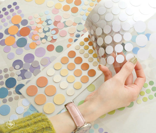 552pcs Dot Round Sticker Book | Functional Stickers | Planner Sticker Pack | Basic Stickers | Bujo Sticker kit