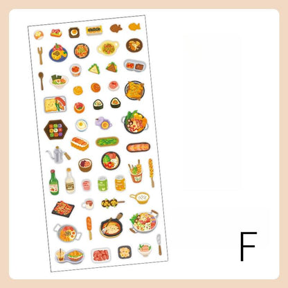 Cute Mini Daily Life Decorative Stickers | Food Stationery Travel Home Office Aesthetics Stickers | Bujo Journal Planner Supplies