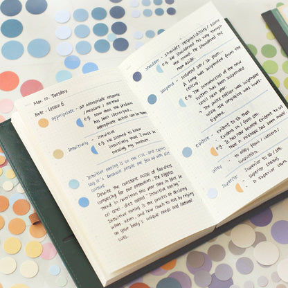 552pcs Dot Round Sticker Book | Functional Stickers | Planner Sticker Pack | Basic Stickers | Bujo Sticker kit