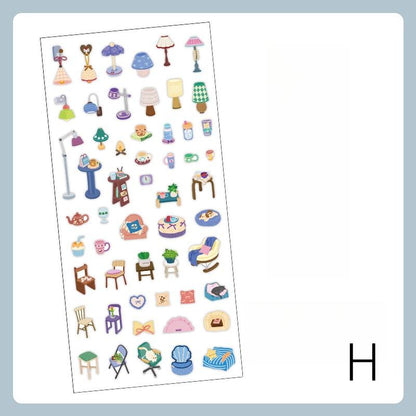 Cute Mini Daily Life Decorative Stickers | Food Stationery Travel Home Office Aesthetics Stickers | Bujo Journal Planner Supplies
