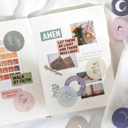 45pcs Lunar Sticker Pack  / Celestial Stickers /  Stickers / Planner Sticker Set