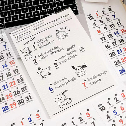 12 Sheets Date Daily Calendar Stickers | 2025 Calendar | Functional Sticker Pack | Planner Accessories | Bullet Journal Collage Supply