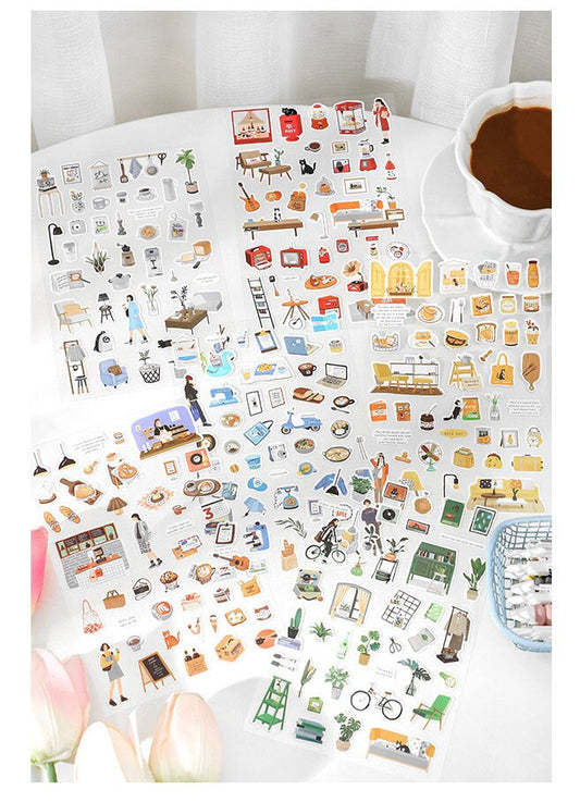 Objects of Daily Life Stickers /  Stickers / Planner Sticker Set / Junk Journal / Die Cut Stickers