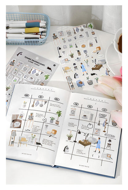 Objects of Daily Life Stickers /  Stickers / Planner Sticker Set / Junk Journal / Die Cut Stickers