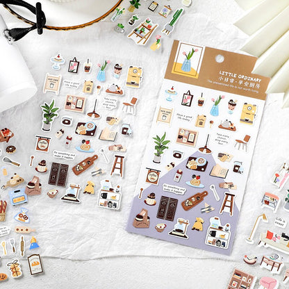 Daily Life Sticker Sheets |  Planner Stickers | Junk Journal | Die Cut Stickers