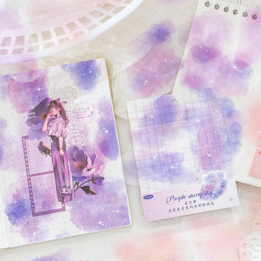 Watercolor Smudge Sticker | Blended Background Stickers | Planners Bullet Journals Junk Journals Collage Scrapbooking Supplies Accessories