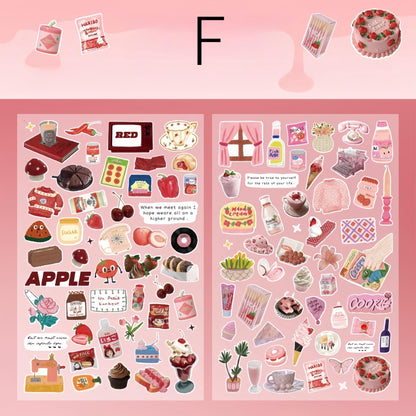 Weekend Grocery | Cute Daily Life Aesthetics Stickers | Kawaii Planner Decorative Stickers | Food Fashion | Journal Scrapbooking Supplies