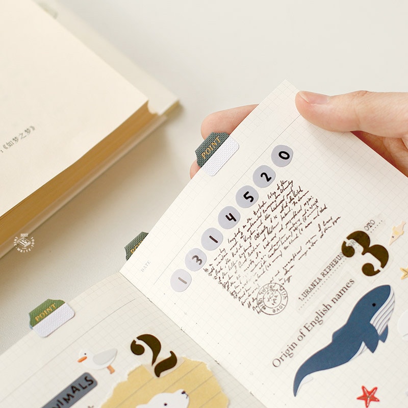 6 Sheets Gold Foiled Index Stickers | Bookmarks | Index Tabs | Sticker Book