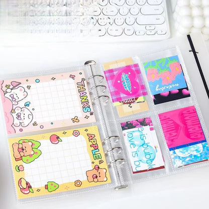 A5 6 Ring Sticker Storage Book | Card Storage | 6 Ring Binder | Clear Binder | Photo Storage Album | Back to School | Scrapbooking Organizer