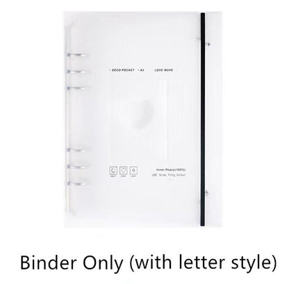 A5 6 Ring Sticker Storage Book | Card Storage | 6 Ring Binder | Clear Binder | Photo Storage Album | Back to School | Scrapbooking Organizer