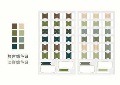 6 Sheets Gold Foiled Index Stickers | Bookmarks | Index Tabs | Sticker Book
