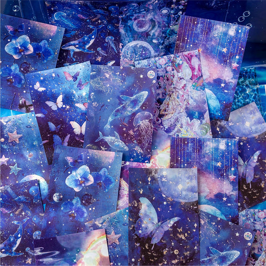 Dreamlike Series Paper Set | Craft Material Paper | Vibrant Material Background Paper | Junk Journals Scrapbooking Collage Paper