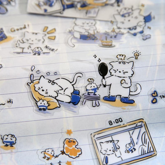 Kawaii Cats and Dogs Stickers | Cute Handdrawn Puppy Kitten Stickers | Planner Stickers Junk Journal Scrapbooking Supplies Kids Craft