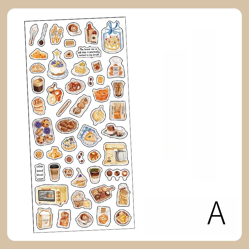 Time Collection Vintage Goods Aesthetics Sticker Sheet｜Coffee Plant Bread Stationery Stickers | Planner Collage Junk Journal Supplies