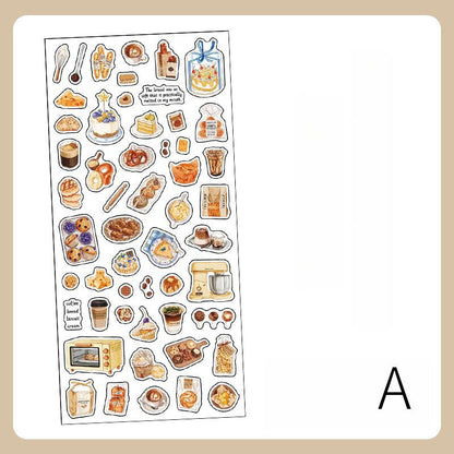 Time Collection Vintage Goods Aesthetics Sticker Sheet｜Coffee Plant Bread Stationery Stickers | Planner Collage Junk Journal Supplies