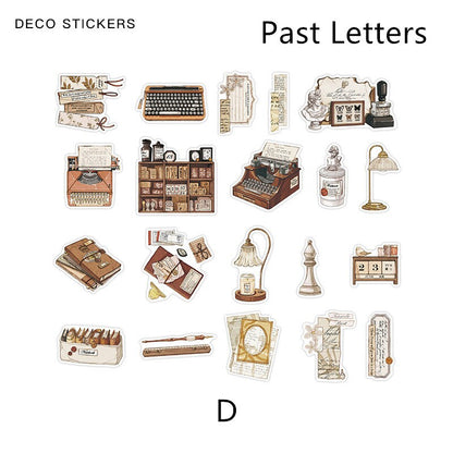 40pcs Retro Sticker Pack  /  Record Stickers / Coffe Stickers / Planner Sticker Set / Junk Journal / Die Cut Deco Stickers