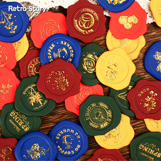 Leather Wax Sealing Stickers | Envelope Sealing | Wax Sealing | Junk Journal Planner Collage Supplies | Gift Wrapping | Card Making