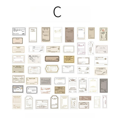 100pcs Vintage Material Paper Pack | Retro Junk Journal Kit | Lace Label Collage Material Pack Creative Journaling Scrapbooking Supplies