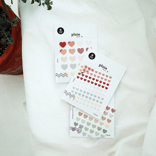 Suatelier Korean Cute Heart Stickers |  Planner Stickers｜Bujo Junk Journal Collage Scrapbooking Supplies