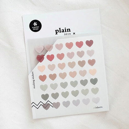 Suatelier Korean Cute Heart Stickers |  Planner Stickers｜Bujo Junk Journal Collage Scrapbooking Supplies