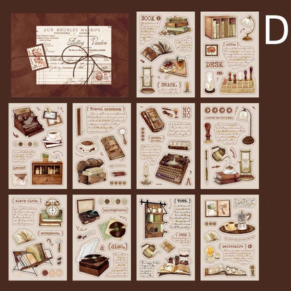 20 Sheets Hand-Drawn Cute Coffee Bread Sticker Pack for Scrapbooking and Junk Journaling | Planner Scrapbooking Craft Collage Kit Supplies