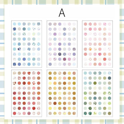 6pcs Colorful Dot Round Stickers | Must Have Stickers | Planner Basic Stickers | Bujo Collage Journal Accessories Supplies