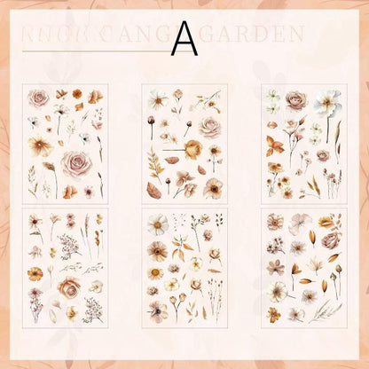 Grass Flower Ballad Vintage Sticker Pack | Flower Sticker | Nature Plants Planner Stickers | Junk Journal Aesthetic | Scrapbooking