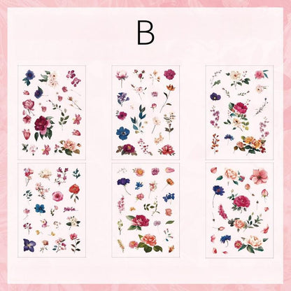 Grass Flower Ballad Vintage Sticker Pack | Flower Sticker | Nature Plants Planner Stickers | Junk Journal Aesthetic | Scrapbooking
