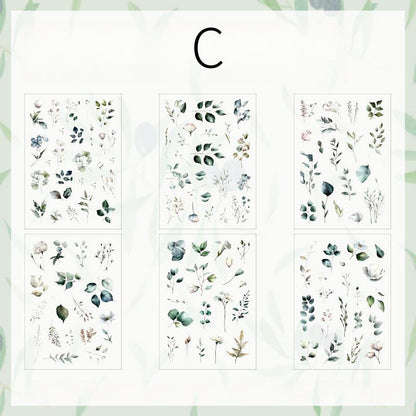 Grass Flower Ballad Vintage Sticker Pack | Flower Sticker | Nature Plants Planner Stickers | Junk Journal Aesthetic | Scrapbooking