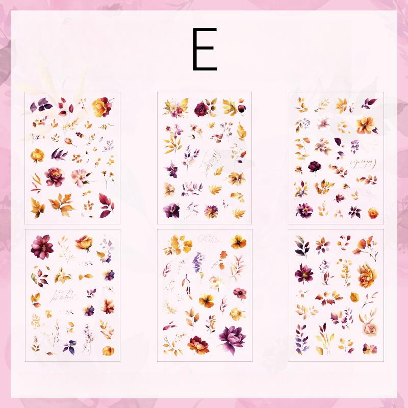 Grass Flower Ballad Vintage Sticker Pack | Flower Sticker | Nature Plants Planner Stickers | Junk Journal Aesthetic | Scrapbooking