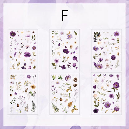 Grass Flower Ballad Vintage Sticker Pack | Flower Sticker | Nature Plants Planner Stickers | Junk Journal Aesthetic | Scrapbooking