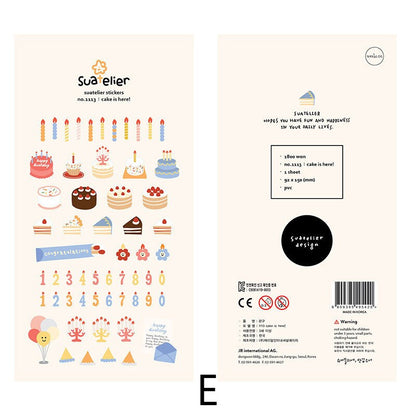 Suatelier Korean Slow Life Aesthetics Stickers | Kawaii Planner Decorative Stickers | Bujo Junk Journal Collage Scrapbooking Supplies
