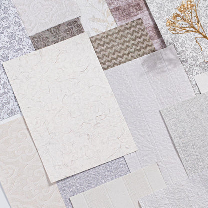 30 Sheets Material Paper | Textured Paper for Writing Drawing Card Making Journaling Scrapbooking｜Junk Journal Collage Starter