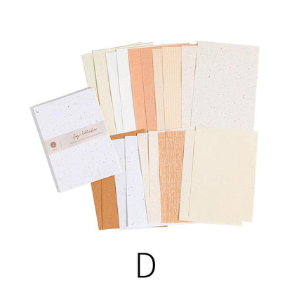 20 Sheets Colored Material Paper | Textured Paper for Writing Drawing Card Making Journaling Scrapbooking｜Journal Collage Starter