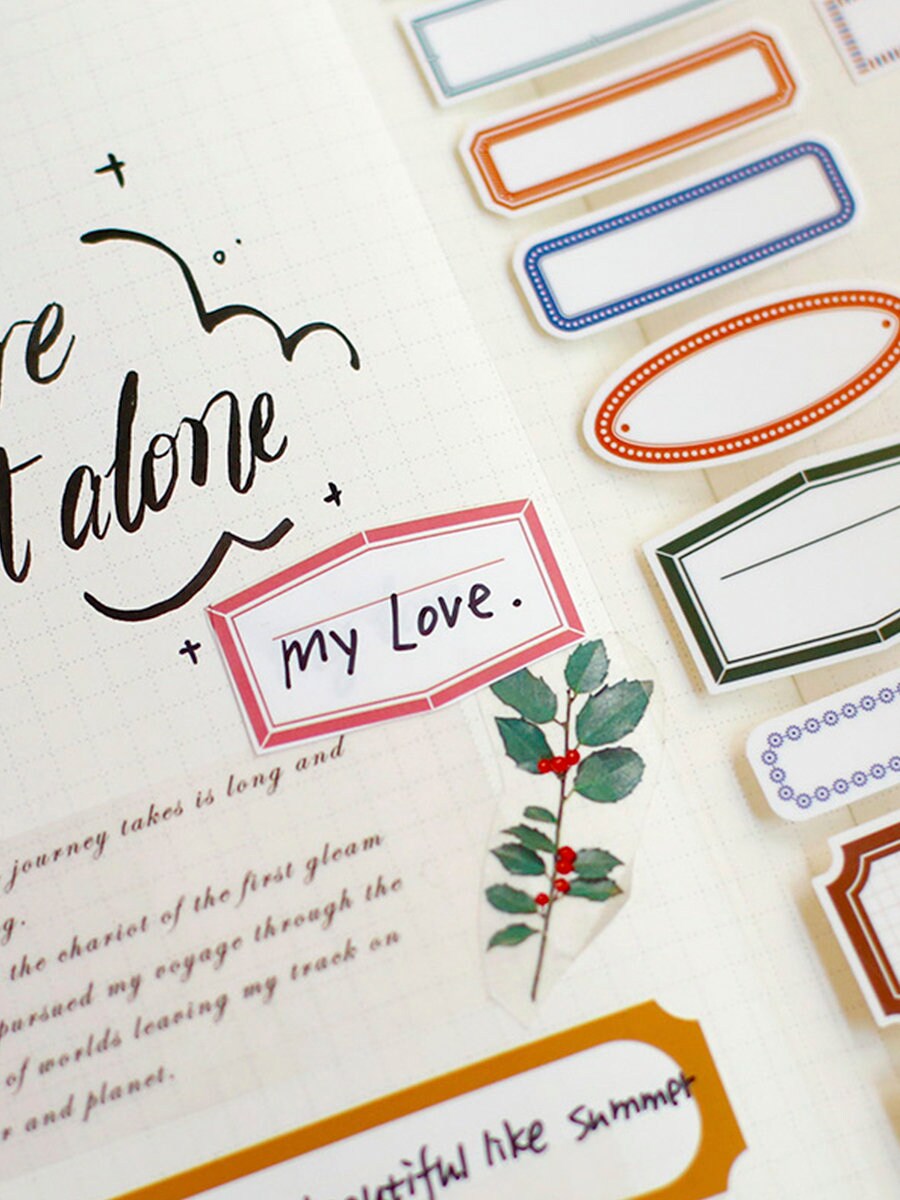 192pcs Label Sticker Book | Name Label | Functional Planner Sticker Pack | Basic Stickers | BuJo Sticker kit |