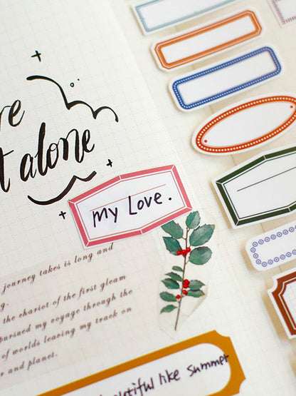 192pcs Label Sticker Book | Name Label | Functional Planner Sticker Pack | Basic Stickers | BuJo Sticker kit |