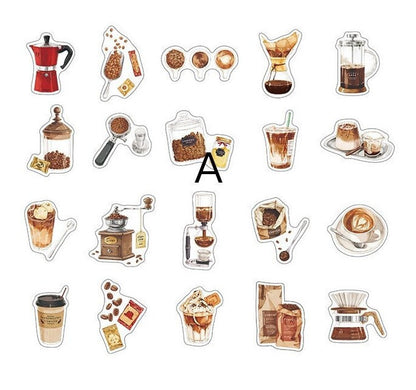The Good Life Deco Stickers | Coffee | Stationery |  | Scrapbooking | Sticker Pack | Die Cut