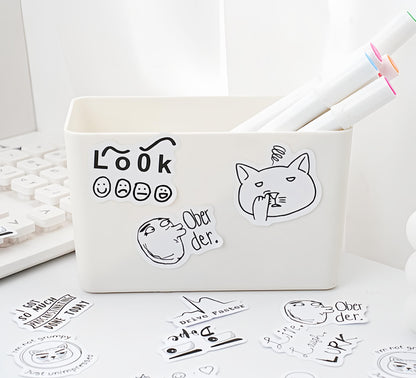 46pcs Interesting Soul Sticker Pack | Funny Expression Junk Journal Stickers | Planner Sticker Set | Scrapbooking Kids Craft Supplies