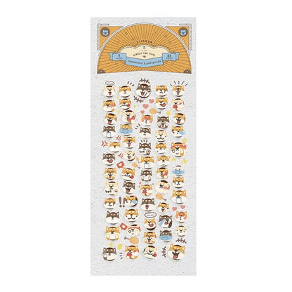 Cute Cat Dog Emotion Sticker Pack Stickers / Planner Sticker Set / Junk Journal /  Planner Sticker Set