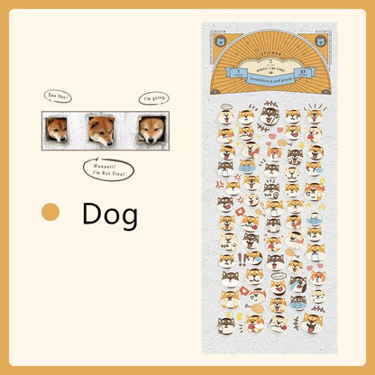 Cute Cat Dog Emotion Sticker Pack Stickers / Planner Sticker Set / Junk Journal /  Planner Sticker Set
