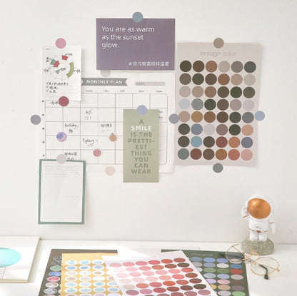 Morandi Large Round Sticker | Dots Sticker |  Stickers | Planner Sticker Set |