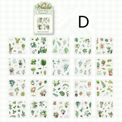 20 Sheets Stickers | Coffe Cats Flowers Plant Bread Stickers | Girl Stickers | Junk Journal  | Planner Sticker Scrapbooking Supplies