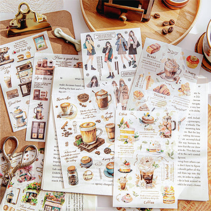 Vintage Character PET Transfer Stickers | Girl Stickers | Junk Journal | Planner Scrapbooking Kids Craft Collage Kit Vintage Journaling