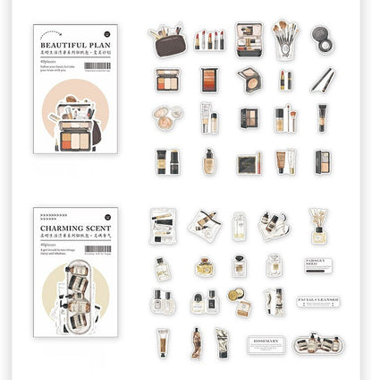 Good Life Decorative Stickers | Beauty Makeup Stationery Perfume |  Scrapbooking Journal Planner Sticker Pack | Die Cut Stickers
