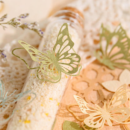 50pcs Hollow Flower Butterfly Collage Material Pack | Junk Journal Kit | Creative DIY Journaling Scrapbooking Supplies