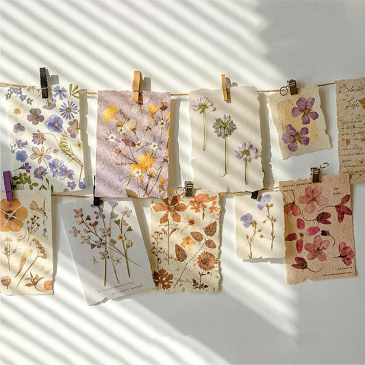 Flower Language Retro Material Paper Pack | Flowers Background Paper Junk Journal Kit | Material Pack | Journaling Scrapbooking Supplies
