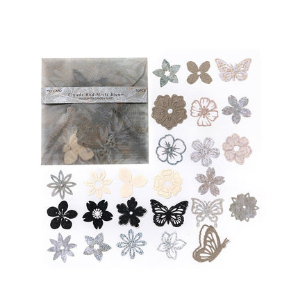 50pcs Hollow Flower Butterfly Collage Material Pack | Junk Journal Kit | Creative DIY Journaling Scrapbooking Supplies