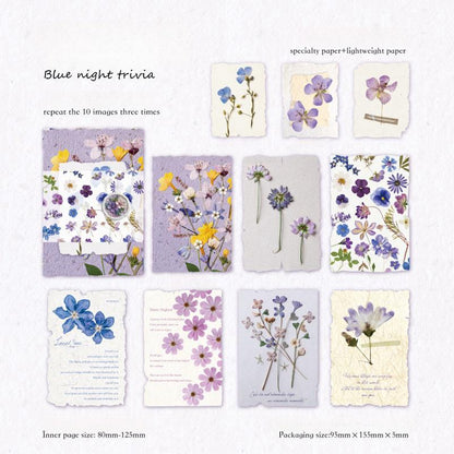 Flower Language Retro Material Paper Pack | Flowers Background Paper Junk Journal Kit | Material Pack | Journaling Scrapbooking Supplies